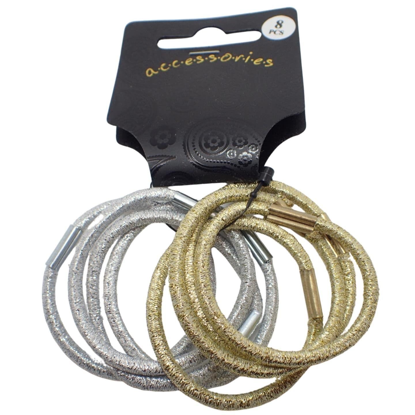 Ribbed Texture Hair Bands for Women and Girls, Hair Bobbles for Women Hair Ties Hair Elastics Hair Accessories for Women Rubber Bands for Hair